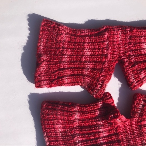 𝅺Cozy Hand Knitted Socks: Open Toe and Open Heel - Picture 3 of 4